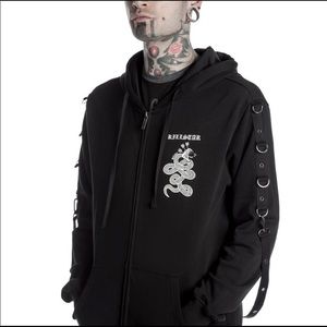 Killstar Warhell Men’s Studded Hoodie